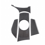 Pehme s&uuml;sinikkiust stiilis auto keskjuhtimispuldi veetassi hoidiku paneeli dekoratiivne kattekleebis BMW X3 E83 2006-2010 tarvikutele Carbon Fiber Style