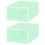 2 tk Kingakarp s&uuml;damega t&otilde;mber&otilde;ngaga Lihtne kokkupanek Plastikust sahtlit&uuml;&uuml;pi jalatsikarp Kodus hoiustamine hall