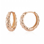 Kinel Rose Gold v&auml;rvi r&otilde;ngask&otilde;rvar&otilde;ngad naistele Lainekujulised trendikad ehted rohivad k&otilde;rvar&otilde;ngad roosa kuldne v&auml;rv
