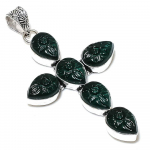Natural Chrome Diopside Gemstone 925 Sterling Silver Gift Pendant 3.07 a2j87
