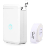 D110 Kaasaskantav Bluetooth-&uuml;hilduv Termoprintimismasin USB Laetav Mini Nutikas Tindivaba Etiketiprinter Kontorisse Koju WHITE