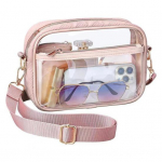 PVC+ polyester, removable and adjustable shoulder strap Transparent design allows items to be seen at a glance easy access With quiver design, you can must