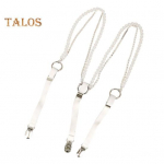 Naiste traksid V&ouml;&ouml; Kunstnahast kivist s&auml;rk kaunistus Reguleeritav elastne pardisuu klamber seljarihm V&auml;lisriided riided rihmakett ehted valge