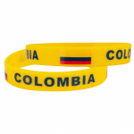 2tk Columbia Flag Silikoonist k&auml;ev&otilde;rud Sport M&auml;ng Randmepaelad Colombia randmepael meestele Naistele Motiveeriv kummipael Moeaksessuaarid Kingitused 2pcs