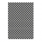 Loominguline malelaua mustriga vaibakaunistused, paksemad stiilsed pol&uuml;esterp&otilde;randavaip 80x120cm must valge v&auml;rv