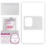 apgo Protective Skin Sticker for the back compatible with Oppo Find X3 Pro Lensman, Wrap Film, Foil, Vinyl - Pattern Transparent Carbon