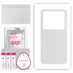 apgo Protective Skin Sticker for the back compatible with Vivo X80 Pro, Wrap Film, Foil, Vinyl - Pattern Transparent Carbon