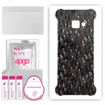 apgo Protective Skin Sticker for the back compatible with Samsung Galaxy Xcover 4, Wrap Film, Foil, Vinyl - Pattern Carbon Black Pixel
