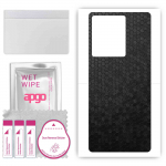 apgo Protective Skin Sticker for the back compatible with Vivo S51e, Wrap Film, Foil, Vinyl - Pattern Black Honeycomb