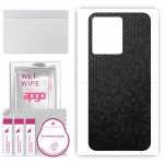apgo Protective Skin Sticker for the back compatible with Infinix Zero 20, Wrap Film, Foil, Vinyl - Pattern Black Honeycomb