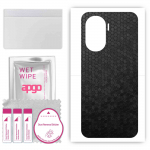 apgo Protective Skin Sticker for the back compatible with Honor Play 7T Pro, Wrap Film, Foil, Vinyl - Pattern Black Honeycomb