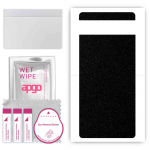 apgo Protective Skin Sticker for the back compatible with Google Pixel 6a, Wrap Film, Foil, Vinyl - Pattern Matte Black