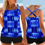 2024 Seksikas print, kaheosaline uus ujumistrikoo Tankini suures suuruses ujumisriided naiste lilleline vintage body, ujumisriietus, ujumiskost&uuml;&uuml;m S