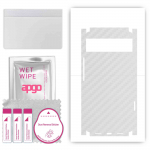 apgo Protective Skin Sticker for the back+sides compatible with Google Pixel 6, Full Wrap Film, Foil, Vinyl - Pattern Transparent Carbon