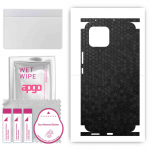 apgo Protective Skin Sticker for the back+sides compatible with Huawei nova 8 SE, Full Wrap Film, Foil, Vinyl - Pattern Black Honeycomb