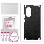apgo Protective Skin Sticker for the back+sides compatible with Honor X7, Full Wrap Film, Foil, Vinyl - Pattern Black Honeycomb