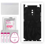 apgo Protective Skin Sticker for the back+sides compatible with Oppo Reno, Full Wrap Film, Foil, Vinyl - Pattern Black Camo