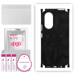 apgo Protective Skin Sticker for the back+sides compatible with Honor X7, Full Wrap Film, Foil, Vinyl - Pattern Black Camo