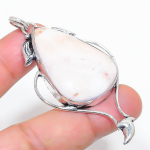 Natural Scolecite Gemstone Handmade 925 Sterling Silver Pendant 2.68 o3y22