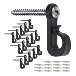 15 TK riidepuu konksud tulede stringidele koos kruvidega siseruumides kasutatavate v&auml;lisvalgustite konksude kinnitushaldja jaoks valge