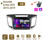 9 autoraadio 2+32GB jaoks Hyundai Creta IX25 2015-2019 WIFI 2 DIN-Android Auto-Carplay-Gps jaoks