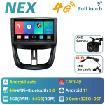 2 DIN Android autoraadio Peugeot 207 207CC 2006-2015 jaoks Autostereo GPS 4G Navigatsioon Multimeedia Helipleier Peaseade Autoradio 4+64+MIC+AHD