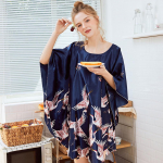 Naiste magamisriided Satiin &Ouml;&ouml;s&auml;rk Pesu Aluspesu &Ouml;&ouml;s&auml;rk One Size tumesinine v&auml;rv