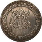 1893 USA AMEERIKA &Uuml;HENDRIIGID Goat Hobo nikli m&auml;lestusesemed kogutavad suveniirid h&otilde;bem&uuml;ndid