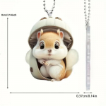 Uus akr&uuml;&uuml;list lame 2D seljakott, orav, auto rippuv ornament rippuv kaunistus kingituse ornament valge