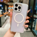 v&auml;rvimuutev akr&uuml;&uuml;l Magnetiline atraktsioon tpu kukkumisvastane kaitseraua &uuml;mbris iPhone'ile 15 14 13pro 11 12 14pro 15pro max L&auml;bipaistev objektiivihoidiku kate iPhone 11 valge