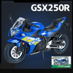 1/12 skaala Suzuki GSX250R mootori t&uuml;&uuml;bi simulatsiooniga m&auml;nguasjade maanteeautode autokollektsioon 1/12-Size:17*8*10cm sinine