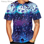Mood Raindrop 3D printimine T-s&auml;rk Suvine Uus Meeste/naiste Spordi T-s&auml;rgid &Uuml;le must