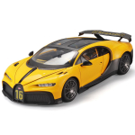 1/18 skaala BUGATTI CHIRON PUR Sport Agile BLU tippkiirusega t&otilde;elise skaala mudel 1/18-Size:26.8*11.7*6.7cm kollane