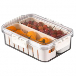 K&ouml;&ouml;k Kahekihiline Crisper Box &auml;ravoolukauss Lukk Pesu hoiukast Korv Disain Puuvilja &auml;ravooluava C