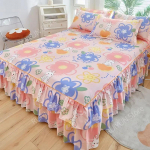 Dekoratiivne printsessi magamistoa voodi seelik kahekihiline voodikatte seelik libisemisvastane madratsi kate voodikate voodilina madratsi kaitse 3pcs Design200x220cm