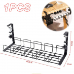 Lauaalune hoiuriiul metallist kaablikanal arvutilaua juhtmekorraldaja ilma perforeeritud k&ouml;&ouml;gi hoiutarvikuteta