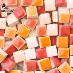 500 tk 1x1cm keraamiline segav&auml;rviline ruudukujuline klaas isetegemine k&auml;sit&ouml;&ouml; mosaiikplaadid kunstitarbed A