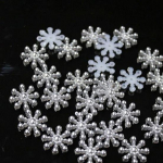 100 tk Snowflake kunstlik Flatback Pearl j&otilde;ulukaartide meisterdamine