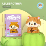 Loovad ehitusklotsid Nutikas loom L&otilde;vi Hamster Pingviin Mudel DIY M&auml;nguasjad lastele Kingitus t&uuml;drukutele Clever Hamster-148Pcs