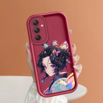 Pehme silikoonist ruudukujulise redeliga printimismustriga telefoni korpus T&auml;iskaanega kaamera p&otilde;rutuskindel kaitse kummist &uuml;mbris Samsungile Samsung A03 pruun