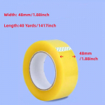 5 rulli pakkimistint, 1,889-tolline x 40 jardi, karbilint, raskeveokite pakkimistint, saateteip, pakkelindi rullid, l&auml;bipaistev pakkimine Ta 48mm*36M