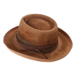 Laia &auml;&auml;rega villane m&uuml;ts Panama m&uuml;ts Mustkunstniku m&uuml;ts Cowboy Cap Lavaetendused Peakatted Maskeraadipidu Fedora m&uuml;ts peakate pruun
