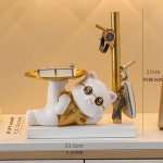 Animal Figurine with Storage Space, Practical Accessory, Candy Box, Unique Decorative Object in Bear