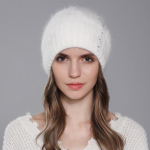 Naiste talvised k&uuml;&uuml;likukarvad &uuml;hev&auml;rvilised kootud p&auml;rlitega kaunistustega mitmek&uuml;lgne pullover-m&uuml;ts OneSize beež