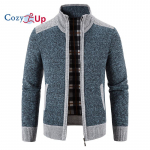 Cozy Up s&uuml;gis- ja talvine paksendatud sametist kampsun mantli kraega kardigan M sinine