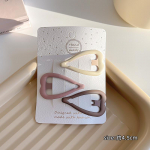 3 tk/komplekt Naistele T&uuml;drukutele Mood Kohvi V&auml;rv Geomeetrilised T&auml;hed Ornament Juukseklambrid T&auml;iskasvanutele Magusad juuksen&otilde;elad Naiste juuste aksessuaarid