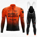 mehed Soe Soe Villane Jersey Talvine termofliis Jalgrattariided Jersey kost&uuml;&uuml;m &otilde;ues ratsutamiseks Maanteeriided Bib P&uuml;kste komplekt XS kuld
