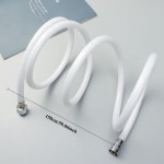 PVC K&auml;eshoitav Du&scaron;iotsik Voolik Universaalne Painduv Keerdumisvastane Plahvatuskindel Veetoru Vannitoa Segisti Voolik Pikendustoru valge