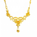 Liivakuldne kaelakee naistele, t&auml;iesti sobiv, kerge luksus, retro kampsunikett, roosilill, kauakestev kulla imitatsiooniga kaelakee 01