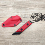 Stone Wash Utility nuga 440C terasest ABS k&auml;epide EDC Keychian nuga Mini kaasaskantav paberil&otilde;ikur lahtipakkimist&ouml;&ouml;riist punane